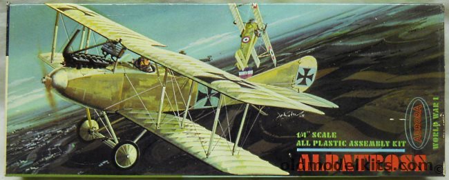 Aurora 1/48 Albatross CIII (Albatros C-III), 142-100 plastic model kit